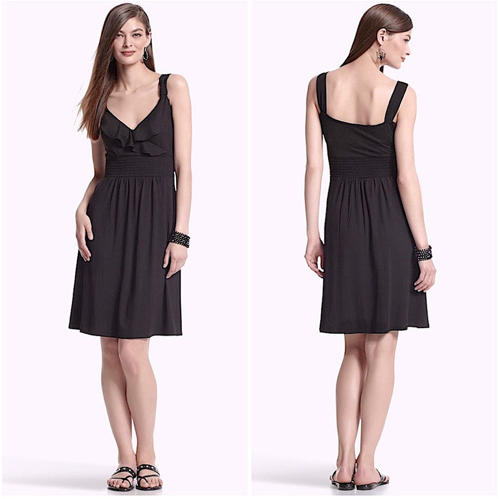 WHBM Ruffled Smocked Chemise